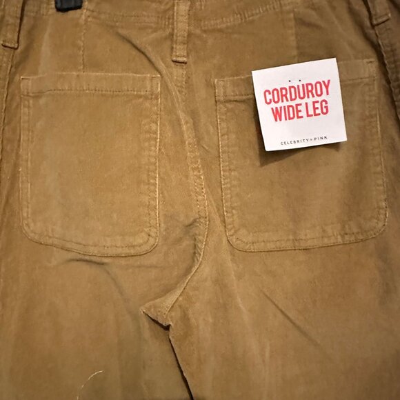 Corduroy Wide Leg Pants Celebrity Pink Tan Size 11/30 - Picture 4 of 11